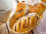 Petits pains au chocolat et aux noix