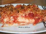 Crumble de cabillaud aux tomates et chorizo