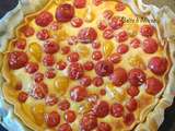 Tarte jambon-fromage-tomates cerises