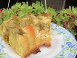 Gâteau à la rhubarbe au miel et mascarpone