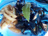 Moules de bouchot crème frites fraîches