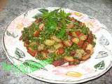 Patates sautées à l'oignon et petits pois frais, Tour Solidor/st malo et les araignées de mer