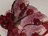 Magret de canard aux cerises