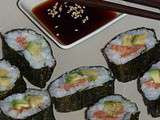 Makis saumon avocat concombre