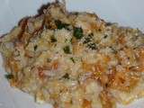 Risotto aux crevettes, patates douces et lait de coco