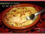 Gratin de parmentier de poulet au lait de coco