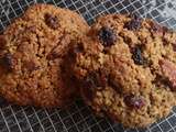 Biscuits à l’avoine, canneberges et noix de pécan