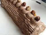 Bûche myrtilles et chocolat au lait