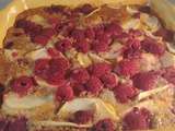 Clafoutis amandes, pommes et framboises