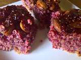 Flapjacks aux framboises et aux amandes