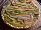 Tarte rhubarbe pistache, au sirop de rose