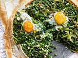 Tarte aux petits pois, asperges & oeufs