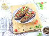 Aubergines Farcies {Lentilles Vertes et Tomates}