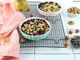 Crumble Express Poires, Myrtilles et Noisettes