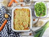 Gratin de Poisson aux Poireaux et Carottes Façon Crumble