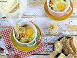 Oeuf Cocotte Patate Douce, Poireau, Camembert et