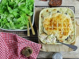 Pie Poireaux, Saumon et Champignons