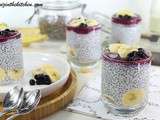 Pudding de Chia Amande, Banane et Myrtilles