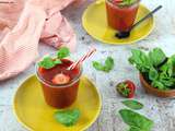 Soupe de Fraises et Basilic {Astuce: Que faire avec les Queues de Fraises ?}