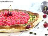 Tarte aux Cerises & Pistache {Pour les Paresseux}