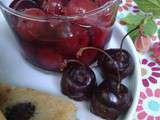 Assiette gourmande aux cerises : cerises au chocolat