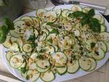 Carpaccio de courgettes