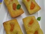 Financiers aux abricots, huile d’olive et basilic