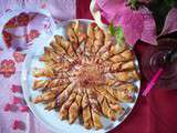 Galette des rois aux pralines roses comme une tarte soleil