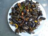 Moules à la catalane (à la plancha)