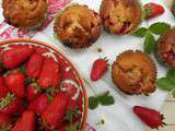 Muffins fraises~chocolat blanc