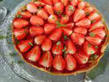 Tarte aux fraises et basilic