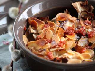 Gratin d'endive au lait de coco, curry rouge et combava