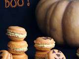 Macaron citrouille {beurre de citrouille et sirop d'érable} pour Hallowen