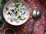 Raita de radis, menthe et cumin