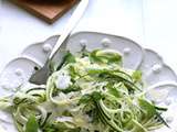 Spaghetti de courgettes, parmesan et basilic