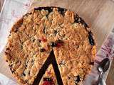 Tarte aux fruits rouges façon crumble