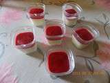 Panacotta au mascarpone et coulis de framboises