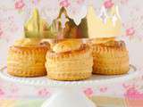 Bouchées des rois fourrées à la crème d’amande, galette des rois en vol au vent