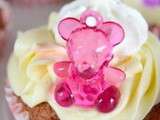 Cupcakes chocolat doux souvenir pour feter bebe