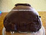 Gateau cartable retro – sac a main tutoriel pâte a sucre