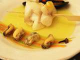 Bouillon aux filets de cabillaud et moules