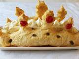 Couronne des rois revisitée à la glace rhum raisins