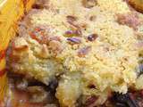 Crumble d'aubergine et mozzarella