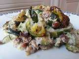 Gratin de courgettes/ menthe et noisettes