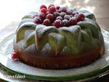 Gâteau magique thé matcha et chocolat blanc