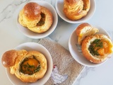 Oeufs cocotte en brioche