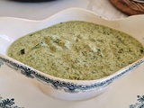 Raïta d’épinards (Palak raita) sauce froide