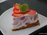 Comme un Cheesecake à la fraise ultra léger, rapide et simple! Bref, un winner