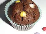 Muffins au chocolat et aux smarties