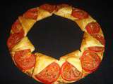 Tarte couronne tomates et moutarde